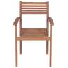 Stackable Garden Chairs - 8 pcs Solid Teak Wood for Outdoor Use