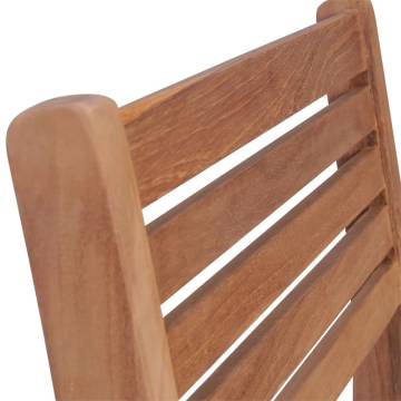 Stackable Garden Chairs - 8 pcs Solid Teak Wood for Outdoor Use