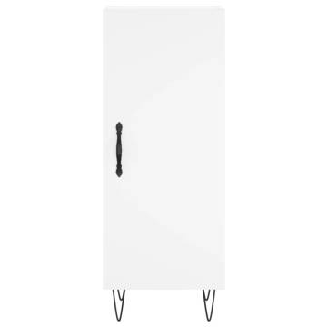 Stylish Highboard White 34.5x34x180 cm - Durable Engineered Wood