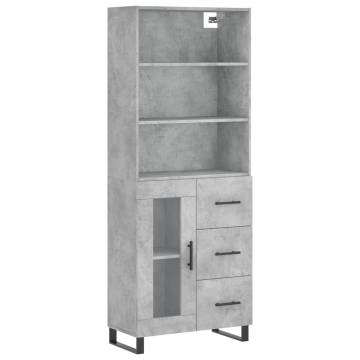 Stylish Highboard Concrete Grey - Elegant & Durable | HipoMarket