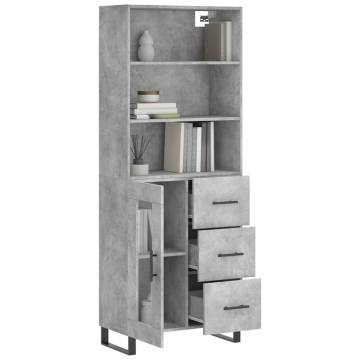 Stylish Highboard Concrete Grey - Elegant & Durable | HipoMarket