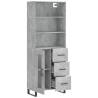 Stylish Highboard Concrete Grey - Elegant & Durable | HipoMarket