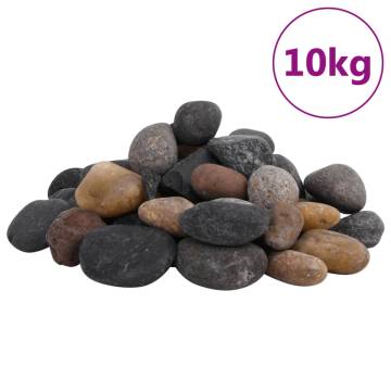 Polished Pebbles 10 kg Mixed Colour - Perfect for Aquariums