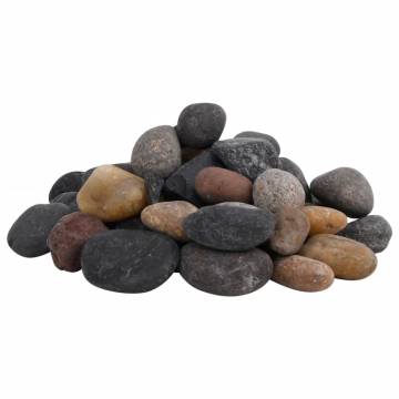 Polished Pebbles 10 kg Mixed Colour - Perfect for Aquariums