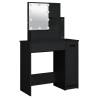 Stylish LED Dressing Table Set | Black Engineered Wood