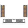 4 Piece Grey Sonoma TV Cabinet Set | Modern Home Furniture