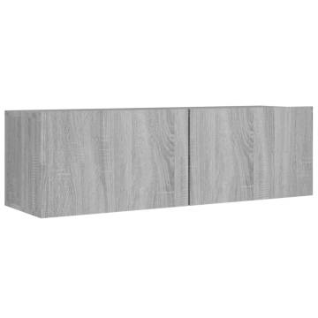 4 Piece Grey Sonoma TV Cabinet Set | Modern Home Furniture