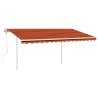 Manual Retractable Awning 4x3m - Orange & Brown | HipoMarket