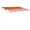 Manual Retractable Awning 4x3m - Orange & Brown | HipoMarket