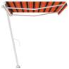 Freestanding Manual Retractable Awning 400x300 cm - Orange/Brown