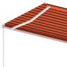 Freestanding Manual Retractable Awning 400x300 cm - Orange/Brown