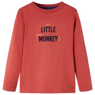 Kids' Long Sleeve T-shirt - Burnt Red 92 | HipoMarket UK