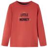 Kids' T-shirt with Long Sleeves Burnt Red 92 Colour red Size 92 (1.5-2y) 