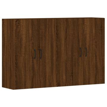 Elegant Wall Mounted Cabinets - 2 pcs Brown Oak Wood