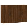 Elegant Wall Mounted Cabinets - 2 pcs Brown Oak Wood