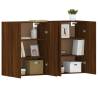 Elegant Wall Mounted Cabinets - 2 pcs Brown Oak Wood