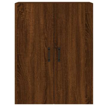 Elegant Wall Mounted Cabinets - 2 pcs Brown Oak Wood