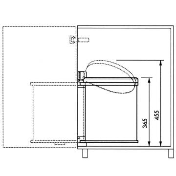 Hailo Compact-Box M 15L Cupboard Bin - Stainless Steel - 3555-101