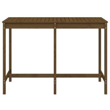 Honey Brown Garden Table - Solid Pine Wood 159.5x82.5 cm