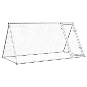 Silver Chicken Cage 200x105x91 cm - Galvanised Steel