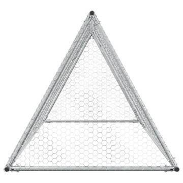 Silver Chicken Cage 200x105x91 cm - Galvanised Steel