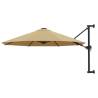 Wall-Mounted Parasol with Metal Pole 300 cm Taupe Colour taupe Quantity in Package 1 