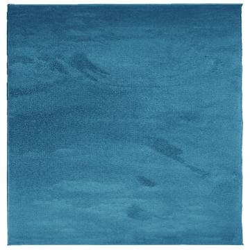 Rug OVIEDO Short Pile Turquoise 200x200 cm - Comfort & Style