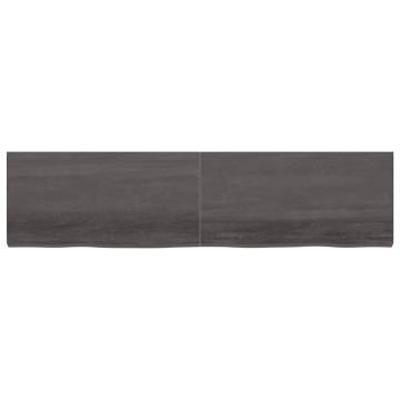 Solid Oak Table Top - Dark Brown (200x50 cm) | Hipomarket