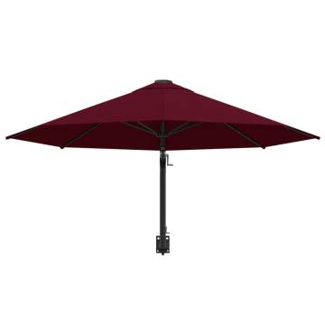 Wall-Mounted Parasol 300 cm Burgundy | Hipomarket UK