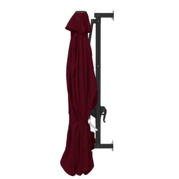 Wall-Mounted Parasol 300 cm Burgundy | Hipomarket UK