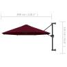 Wall-Mounted Parasol 300 cm Burgundy | Hipomarket UK