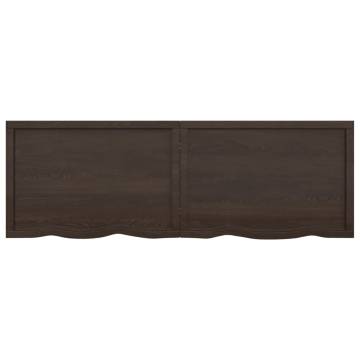 Table Top Dark Brown Solid Oak - 180x60 cm | Hipo Market