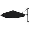 Wall-Mounted Parasol 300 cm Black | UV Protection & Durability