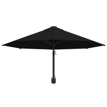 Wall-Mounted Parasol 300 cm Black | UV Protection & Durability