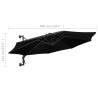 Wall-Mounted Parasol 300 cm Black | UV Protection & Durability