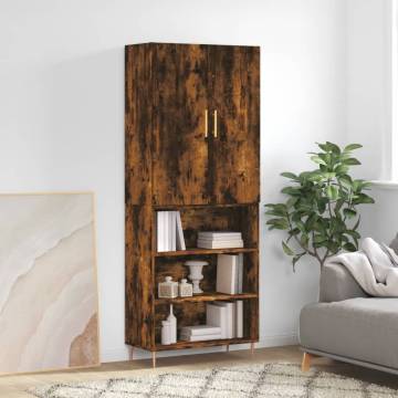 Highboard Smoked Oak - Stylish Storage Solution | HipoMarket