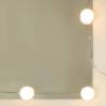 Stylish LED Dressing Table in High Gloss White - 96x40x142 cm