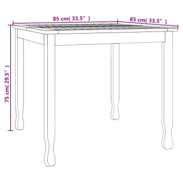 Garden Dining Table 85x85 cm Solid Teak – Stylish & Sturdy