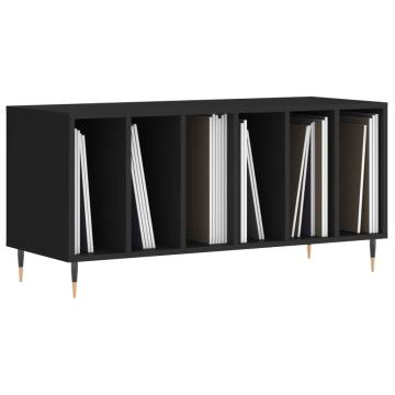 Black Record Cabinet 100x38x48 cm - Stylish Vinyl Storage