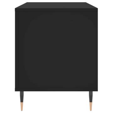 Black Record Cabinet 100x38x48 cm - Stylish Vinyl Storage