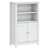 BERG White Bathroom Cabinet - Solid Pine Wood, 69.5x34x110 cm