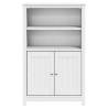 BERG White Bathroom Cabinet - Solid Pine Wood, 69.5x34x110 cm