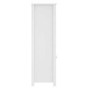 BERG White Bathroom Cabinet - Solid Pine Wood, 69.5x34x110 cm