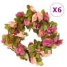 Artificial Flower Garlands 6 pcs Rose Red 250 cm Colour rose red 