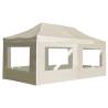 Professional Folding Party Tent with Walls Aluminium 6x3 m Cream Colour cream Size 6 x 3 m Quantity in Package 1 