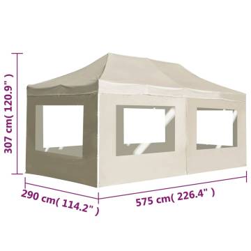 Professional Folding Party Tent with Walls 6x3m Cream