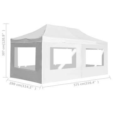 Professional 6x3m Folding Party Tent with Walls - White