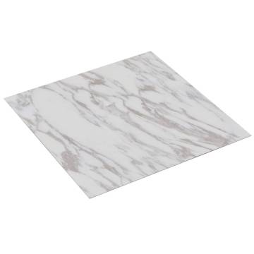 Self-Adhesive Flooring Planks 20 pcs - White Marble Design