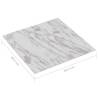 Self-Adhesive Flooring Planks 20 pcs - White Marble Design