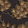 DUTCH WALLCOVERINGS Pine Tree Wallpaper - Black & Gold